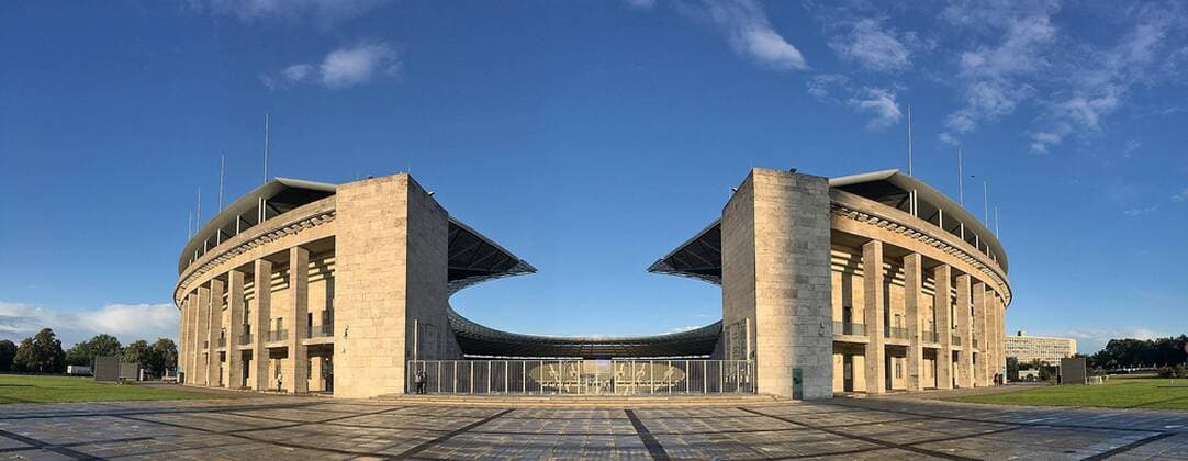 14 09 2017 Football UEFA Europe League 2017 2018 Group stage 1 Matchday Hertha BSC Berlin Athletic Bilbao in Olympic Stadium Berlin Olympic Stadium exterior view