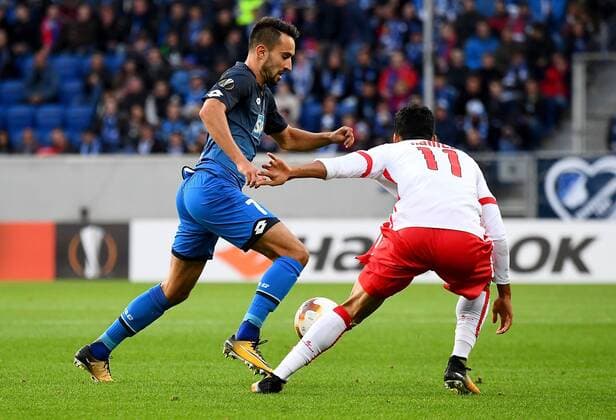 14 09 2017 xfux Football Europe League TSG 1899 Hoffenheim Sporting Braga emspor v l Lukas Rupp 1899 Hoffenheim Danilo SC Sporting Braga Sinsheim