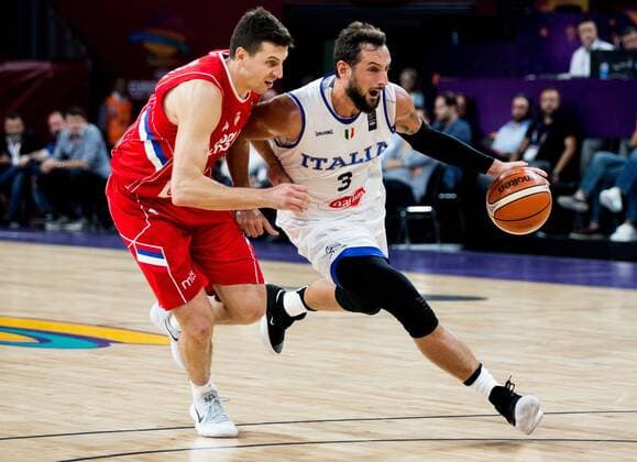 13 09 2017 Sinan Erdem Dome Istanbul Door FIBA Eurobasket 2017 Italy vs Serbia Quarter-finals in Picture Dragan Milosavljevic of Serbia vs Marco Belinelli of Italy during The Eurobasket 2017 quaterfinal Match between Italy and Serbia AT The Sinan Erdem Dome in Istanbul Turkey ON 2017 09 13 Istanbul  EX_SPIDA