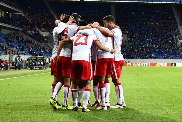 goal to 1 1 through Joao Carlos Teixeira Sporting Braga goal celebration TSG 1899 Hoffenheim vs Sporting SC Braga Europe League 14 09 2017 TSG 1899 Hoffenheim vs Sporting SC Braga