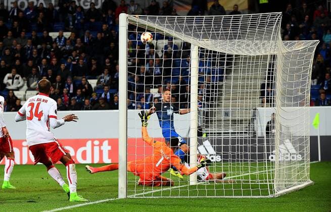 14 09 2017 xfux Football Europe League TSG 1899 Hoffenheim Sporting Braga emspor v l Raul Silva SC Sporting Braga Matheus SC Sporting Braga Andrej Kramaric 1899 Hoffenheim Sinsheim