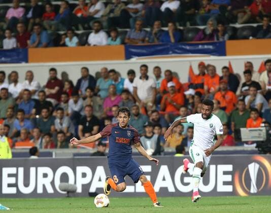 Marcio Mossoro of Basaksehir and of Ludogorets during the UEFA Europa League Group c match between Medipol Basaksehir and Ludogorets Razgrad at Fatih Terim Stadium in Istanbul , Turkey on September 14 , 2017. 