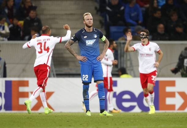 Disappointment Kevin Vogt Hoffenh After the goal to 2 1 for Braga TSG 1899 Hoffenheim Sporting Braga Sinsheim ger 14 09 2017 Europe League 2017 2018