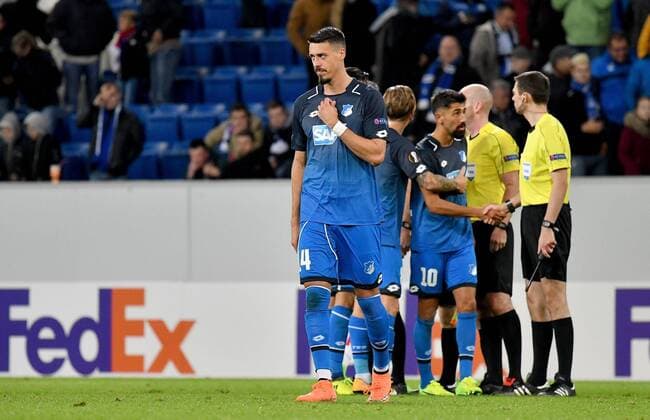 14 09 2017 xfux Football Europe League TSG 1899 Hoffenheim Sporting Braga emspor v l Sandro Wagner 1899 Hoffenheim DISAPPOINTED DISAPPOINTED looking dissapointed Sinsheim