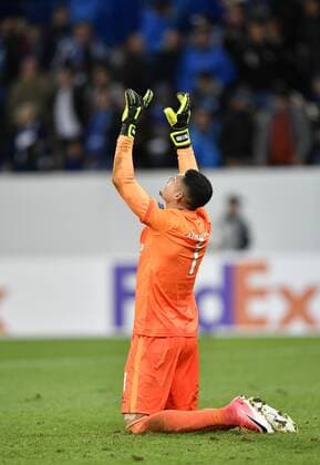 Final cheering at Goalkeeper Sporting Braga TSG 1899 Hoffenheim vs Sporting SC Braga Europe League 14 09 2017 TSG 1899 Hoffenheim vs Sporting SC Braga