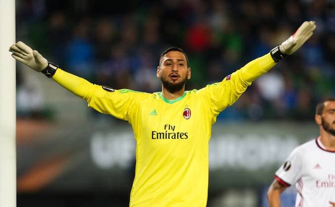 SOCCER - EL, Austria vs Milano VIENNA,AUSTRIA,14.SEP.17 - SOCCER - UEFA Europa League, group stage, FK Austria Wien VS AC Milano. Image shows Gianluigi Donnarumma (Milano). GEPAxpictures xPhilippxBrem