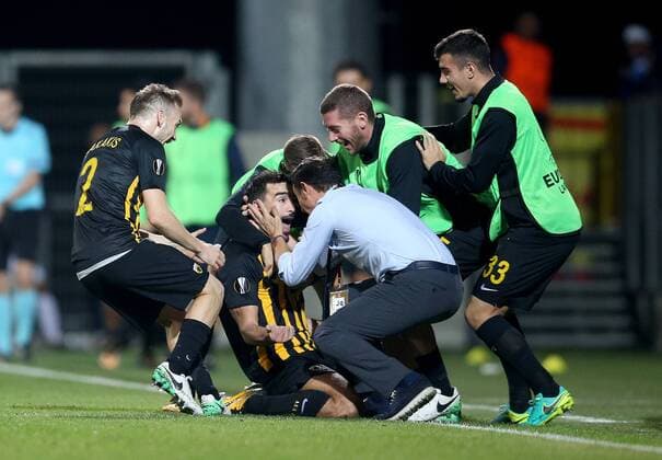 Fußball, EL, HNK Rijeka - AEK Athen UEFA Europa League, group D, HNK Rijeka vs. AEK Athens FC - Rijeka, Croatia 14.09.2017., Rijeka, Croatia - UEFA Europa League, group D, HNK Rijeka vs. AEK Athens FC. Lazaros Christodoulopoulos.  NelxPavletic PIXSELL