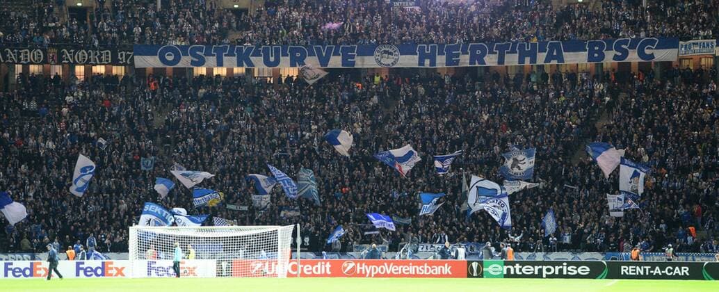 Football men Season 2017 2018 UEFA Europe League Group J 1 Matchday Hertha BSC Athletic Bilbao supporters from Hertha in the Ostkurve 14 09 2017 Copyright: xMichaelxHundtx xMatthiasxKochx