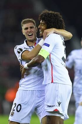 Bilder des Tages - SPORT WAREGEM, BELGIUM - SEPTEMBER 14 : Dante defender of OGC Nice celebrates scoring a goal during the UEFA Europa League, Group K stage match between SV Zulte Waregem and OGC Nice at the Regenboog stadium on September 14, 2017 in Waregem, Belgium, 14 09 2017 FOOTBALL : SV Zulte Waregem v OGC Nice : UEFA Europa League - 14 09 2017 PHOTONEWS PANORAMIC  775031117