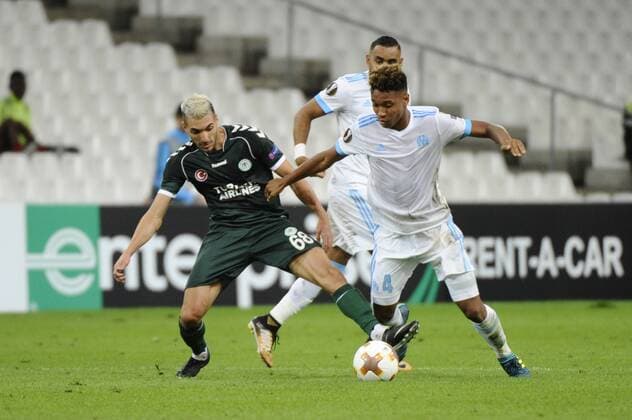 Bourabia (Kon) - Kamara (OM) FOOTBALL : Marseille vs Konyaspor - Europa League - 14 09 2017 FranckPennant Panoramic 