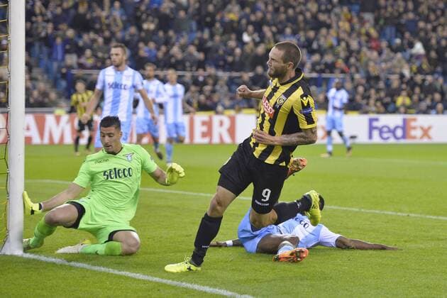 ARNHEM, GelreDome, 14-09-2017, 2017-2018, groepsfase, Europa League, Vitesse - Lazio Roma, Tim Matavz met de 1-0 Vitesse - Lazio Roma  x1708887x
