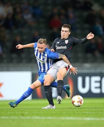 14 09 2017 Football UEFA Europe League 2017 2018 Group stage 1 Matchday Hertha BSC Berlin Athletic Bilbao in Olympic Stadium Berlin v l Ondrej Duda Hertha BSC Berlin against Inigo Cordoba Athletic Bilbao