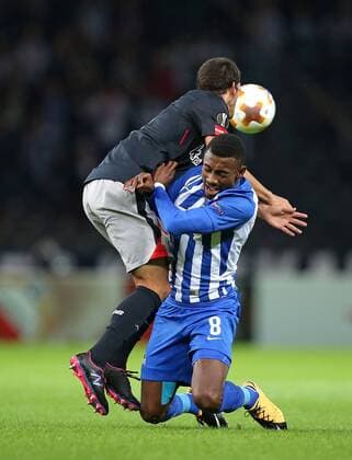 14 09 2017 Football UEFA Europe League 2017 2018 Group stage 1 Matchday Hertha BSC Berlin Athletic Bilbao in Olympic Stadium Berlin v l Mikel San Jose Athletic Bilbao against Salomon Kalou Hertha BSC Berlin