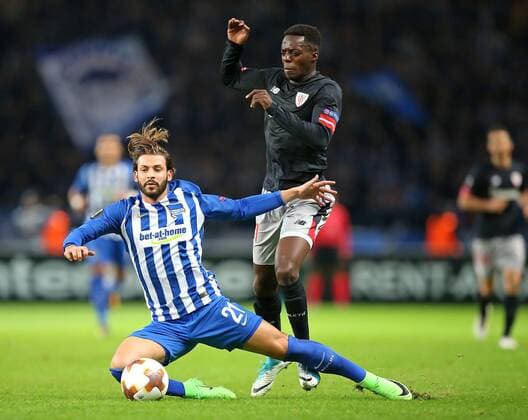 14 09 2017 Football UEFA Europe League 2017 2018 Group stage 1 Matchday Hertha BSC Berlin Athletic Bilbao in Olympic Stadium Berlin v l Marvin Plattenhardt Hertha BSC Berlin against Inaki Williams Athletic Bilbao