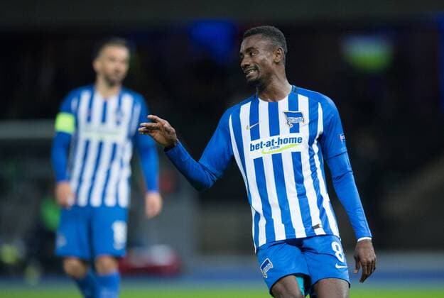 Salomon Kalou B Football International UEFA Europe League Season 2017 2018 Group game Hertha BSC Berlin Athletic Club Bilbao in Olympic Stadium in Berlin Germany at 14 09 2017
