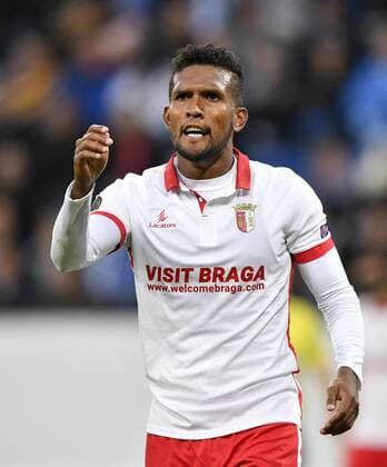 Dyego Sousa Sporting Braga Gesture Gesture cut out TSG 1899 Hoffenheim vs Sporting SC Braga Europe League 14 09 2017 TSG 1899 Hoffenheim vs Sporting SC Braga