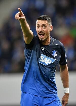 Sandro Wagner TSG 1899 Hoffenheim Gesture Gesture Sure TSG 1899 Hoffenheim vs Sporting SC Braga Europe League 14 09 2017 TSG 1899 Hoffenheim vs Sporting SC Braga