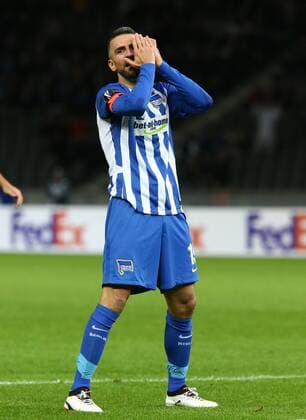 Vedad Ibisevic disappointed Disappointment Sports Football Football Europe League Euro League men Season 2017 2018 14 09 2017 Hertha BSC Berlin vs Athletic Bilbao