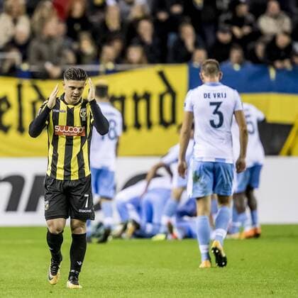 ARNHEM, Vitesse - Lazio Roma, 14-9-2017, voetbal, seizoen 2017-2018, Europa League, stadion de Gelredome, Vitesse speler Milot Rashica (L) baalt na de 2-3 van Lazio Vitesse - Lazio Roma  x1709073x