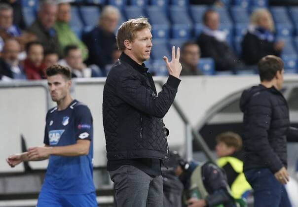 team manager Julian Nagelsmann Hoffenh gives Statement TSG 1899 Hoffenheim Sporting Braga Sinsheim ger 14 09 2017 Europe League 2017 2018