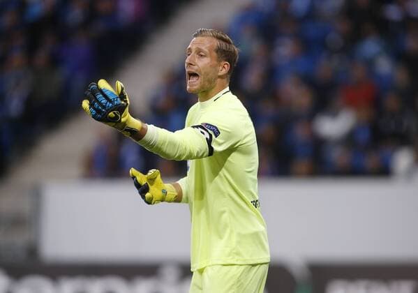 Oliver Baumann Hoffenh gives Statement TSG 1899 Hoffenheim Sporting Braga Sinsheim ger 14 09 2017 Europe League 2017 2018