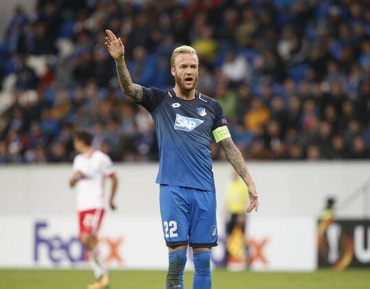 Kevin Vogt Hoffenh gives loudly Statement TSG 1899 Hoffenheim Sporting Braga Sinsheim ger 14 09 2017 Europe League 2017 2018