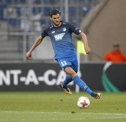 Florian Grillitsch Hoffenh Individual action at Ball TSG 1899 Hoffenheim Sporting Braga Sinsheim ger 14 09 2017 Europe League 2017 2018