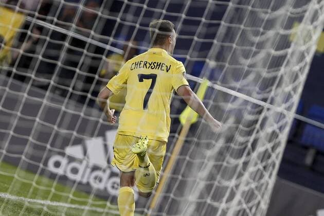 September 14, 2017 - Villarreal, Spain - 07 Denis Cheryshev of Villarreal CF celebrate after scoring the 3-1 goal during the UEFA Europa League Group A football match between Villarreal CF vs FC Astana at La Ceramica stadium in Villarreal on September 14, 2017. Villarreal CF v FK Astana - UEFA Europa League  - ZUMAn230 20170914_zaa_n230_343 Copyright: xJosexMiguelxFernandezx