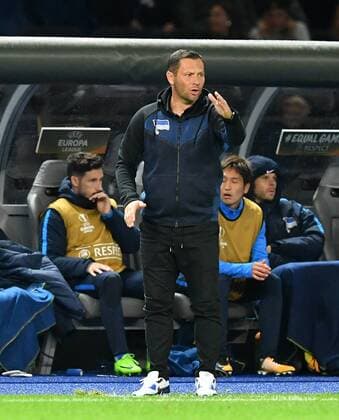 Pal Dardai team manager Hertha BSC at Field edge Hertha BSC Berlin Athletic Bilbao Europe League Group stage 1 Matchday Football Football Soccer men Men Men Germany Germany Berlin 14 9 2017 Olympic Stadium