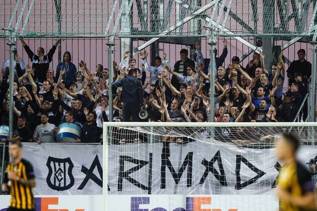 Fußball, EL, HNK Rijeka - AEK Athen SOCCER - EL, Rijeka vs Athens RIJEKA,CROATIA,14.SEP.17 - SOCCER - UEFA Europa League, group stage, HNK Rijeka vs AEK Athens. Image shows the fans of Rijeka. GEPAxpictures xMaticxKlansek