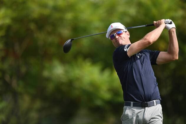 Golf, BMW Championship in Lake Forest LAKE FOREST, IL - SEPTEMBER 14: Zach Johnson tees off on the eighth hole during the First Round of the BMW Championship on September 14, 2017, at Conway Farms Golf Club, in Lake Forest, IL. (Photo by Patrick Gorski Icon Sportswire) GOLF: SEP 14 PGA Golf Herren - BMW Championship - First Round Icon14091708 EDITORIAL USE ONLY