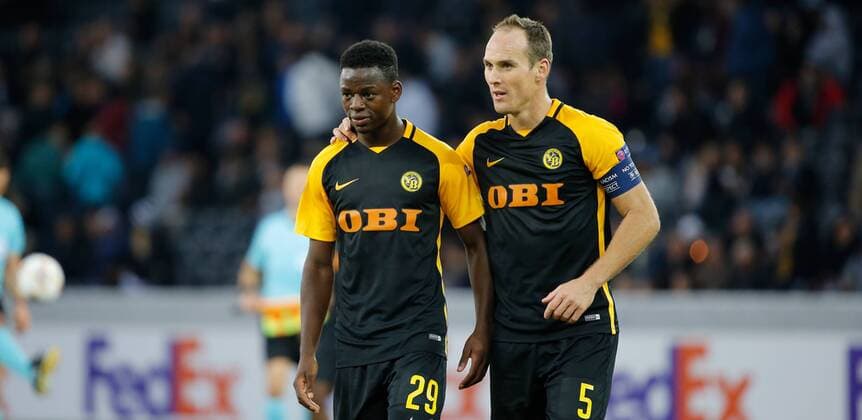 14 09 2017 Stade de Suisse Berne Switzerland Season 2017 2018 men UEFA Europe League Group stage BSC Young Boys Berne Partizan Belgrade Jordan Lotomba Steve from Bergen Young Boys