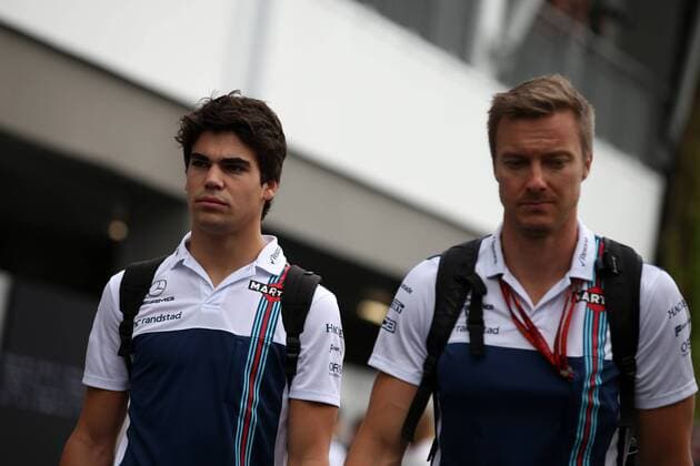 15.09.2017 - (L to R) Lance Stroll (CDN) Williams FW40 Singapore Grand Prix 14 - 17 September 2017 15.09.2017 - (L to R) Lance Stroll (CDN) Williams FW40 