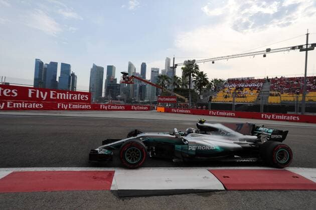 Singapore Grand Prix 14 - 17 September 2017 15.09.2017 - Free Practice 1, Valtteri Bottas (FIN) Mercedes AMG F1 W08 