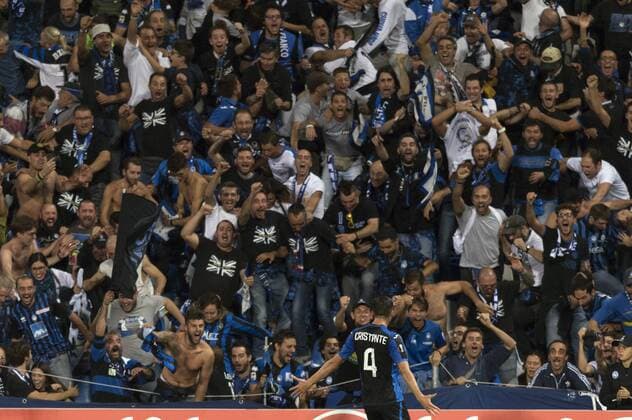 Bryan Cristante (Atalanta), SEPTEMBER 14, 2017 - Football Soccer : Bryan Cristante of Atalanta celebrates after scoring their 3rd goal during the UEFA Europa League Group E match between Atalanta BC 3-0 Everton FC at Mapei Stadium - Citta del Tricolore in Reggio Emilia, Italy. Noxthirdxpartyxsales  (ptmb113587)