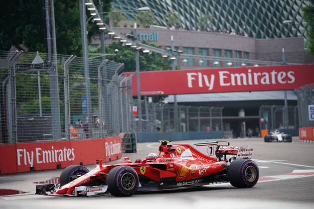 Singapore Grand Prix 14 - 17 September 2017 15.09.2017 - Free Practice 1, Kimi Raikkonen (FIN) Scuderia Ferrari SF70H 