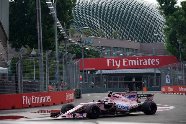 Singapore Grand Prix 14 - 17 September 2017 15.09.2017 - Free Practice 1, Sergio Perez (MEX) Sahara Force India F1 VJM010 
