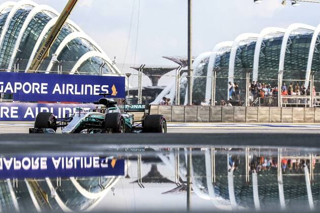 Motorsports: FIA Formula One World Championship WM Weltmeisterschaft 2017, Grand Prix of Singapore, 44 Lewis Hamilton (GBR, Mercedes AMG Petronas F1 Team), Singapore Singapore