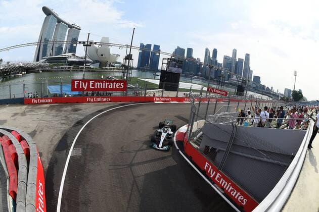 Racetrack from Singapore Lewis Hamilton GBR grand Prize from Singapore 2017 Free Training motor aviation Formula 1 15 09 2017 Singapore Copyright: xEIBNER JERRYxANDREx EP_JAE