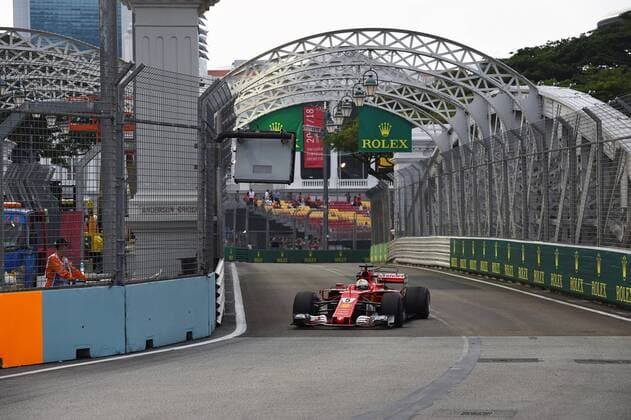 Sebastian Vettel ger grand Prize from Singapore 2017 Free Training motor aviation Formula 1 15 09 2017 Singapore Copyright: xEIBNER JERRYxANDREx EP_JAE