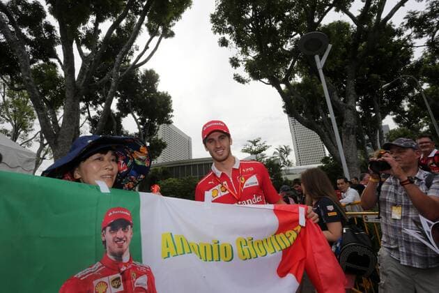 16.09.2017 - Antonio Giovinazzi (ITA) Test driver Ferrari Singapore Grand Prix 14 - 17 September 2017 16.09.2017 - Antonio Giovinazzi (ITA) Test driver Ferrari 