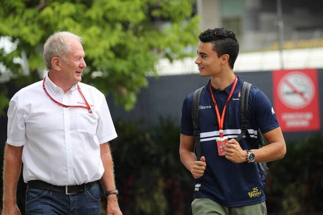 Singapore Grand Prix 14 - 17 September 2017 16.09.2017 - Helmut Marko (AUT), Red Bull Racing, Red Bull Advisor and Pascal Wehrlein (GER) Sauber C36 