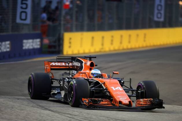 16.09.2017 - Free Practice 3, Fernando Alonso (ESP) McLaren MCL32 Singapore Grand Prix 14 - 17 September 2017 16.09.2017 - Free Practice 3, Fernando Alonso (ESP) McLaren MCL32 