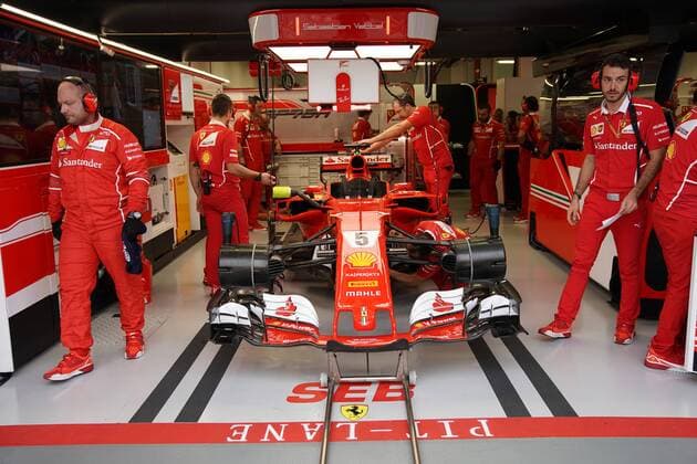 Singapore Grand Prix 14 - 17 September 2017 16.09.2017 - Free Practice 3, Sebastian Vettel (GER) Scuderia Ferrari SF70H 