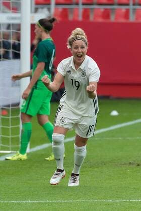 Ingolstadt Germany 16 09 2017 FIFA World Cup Qualifier 2017 18 Season Germany Slovenia cheering from Svenja Huth ger to 1 0