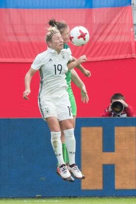 Ingolstadt Germany 16 09 2017 FIFA World Cup Qualifier 2017 18 Season Germany Slovenia Ball head duel with Svenja Huth ger