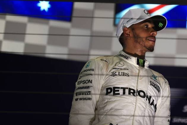 17th September 2017, Marina Bay Street Circuit, Singapore; Singapore Formula One Grand Prix, Race Day; Lewis Hamilton - Mercedes AMG Petronas F1 Team wins in Singapore  ActionPlus11931955