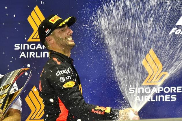 Motorsports: FIA Formula One World Championship WM Weltmeisterschaft 2017, Grand Prix of Singapore, 3 Daniel Ricciardo (AUS, Red Bull Racing), Singapore Singapore