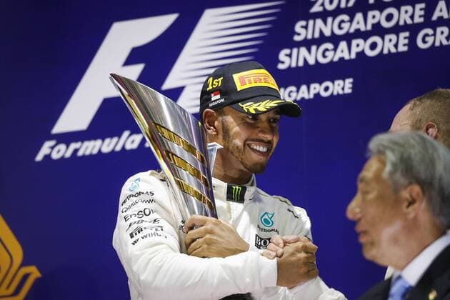 Motorsports: FIA Formula One World Championship WM Weltmeisterschaft 2017, Grand Prix of Singapore, 44 Lewis Hamilton (GBR, Mercedes AMG Petronas F1 Team), Singapore Singapore