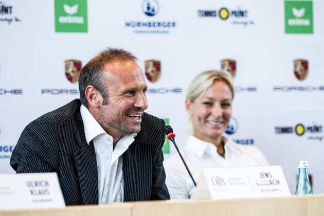 Jens Gerlach Fed Cup Captain German Tennis Confederation and Barbara Rittner DTB DTB Press conference Stuttgart City Hall Stuttgart Copyright: xWuechner Eibner-Pressefotox EP_NWR